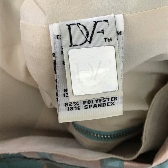 Diane von Furstenberg Akoni Metallic Jacquard Sheath Dress Aquamarine Copper 0 2 - Picture 10 of 16